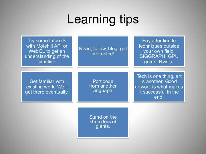 Learning tips