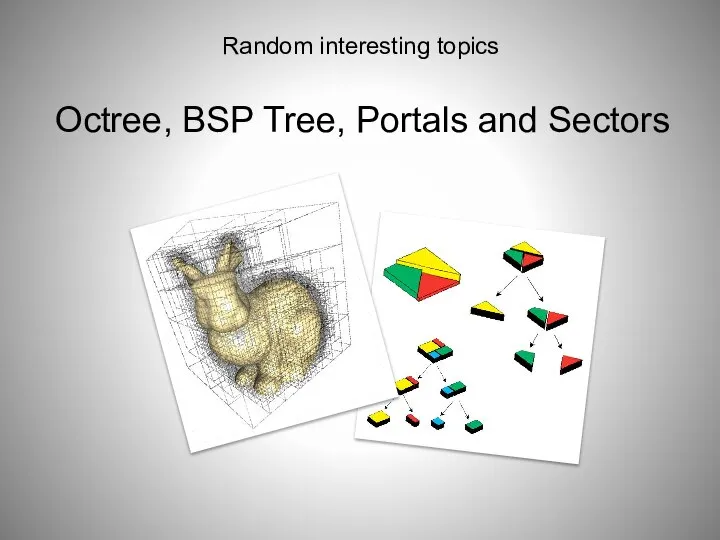 Octree, BSP Tree, Portals and Sectors Random interesting topics