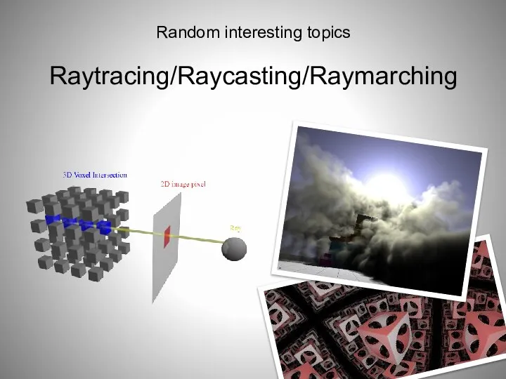 Raytracing/Raycasting/Raymarching Random interesting topics