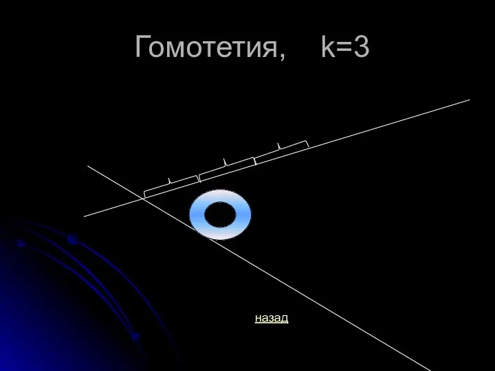 Гомотетия, k=3 назад