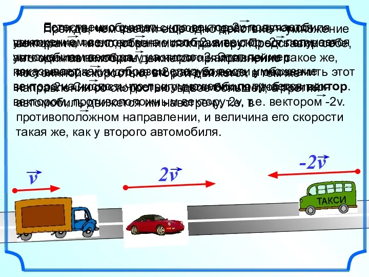 Прежде, чем ввести еще одно действие – умножение вектора на число,