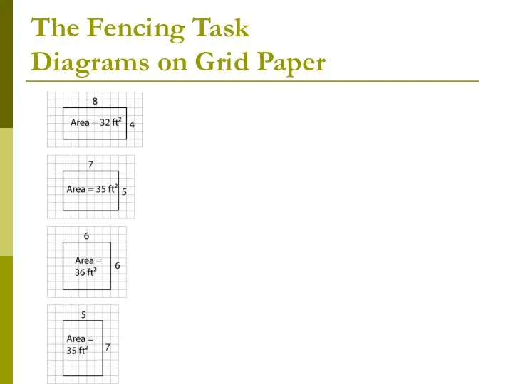 The Fencing Task Diagrams on Grid Paper