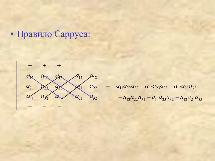 Правило Сарруса: