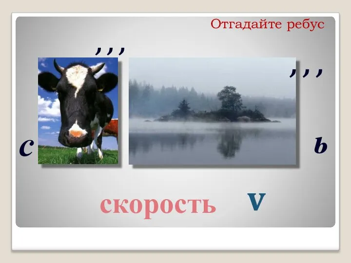 Отгадайте ребус с ь , , , , , , скорость v