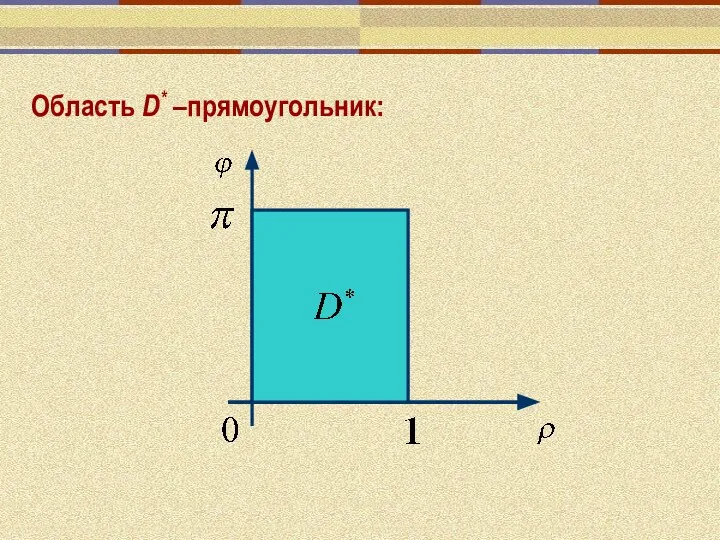 Область D* –прямоугольник: