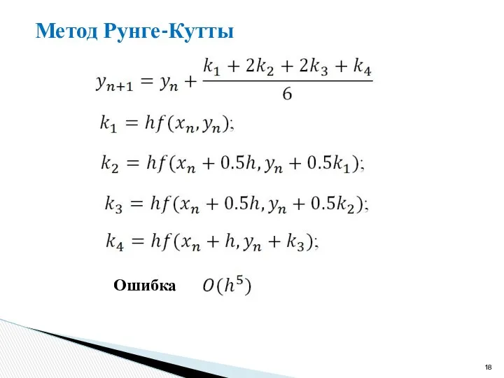 Метод Рунге-Кутты Ошибка