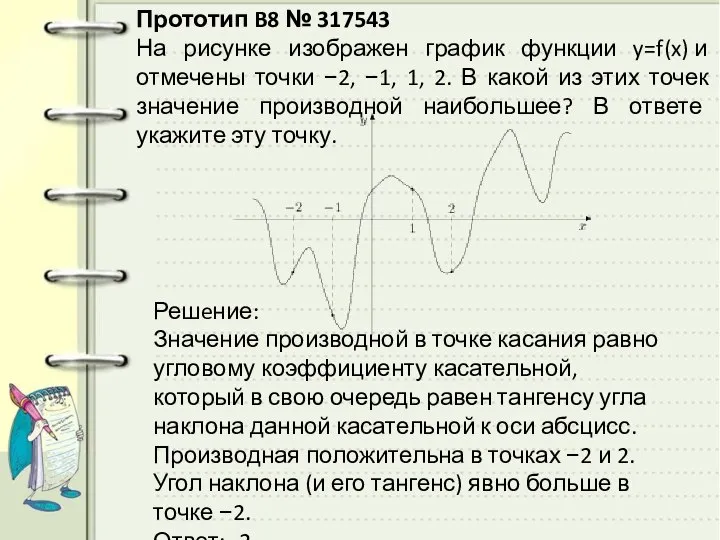 Прототип B8 № 317543 На рисунке изображен график функции y=f(x) и