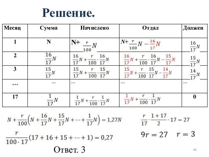 Решение. Ответ. 3