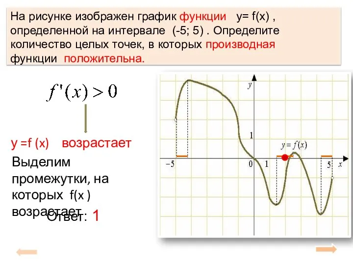 На рисунке изображен график функции y= f(x) , определенной на интервале