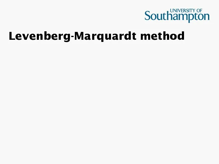 Levenberg-Marquardt method