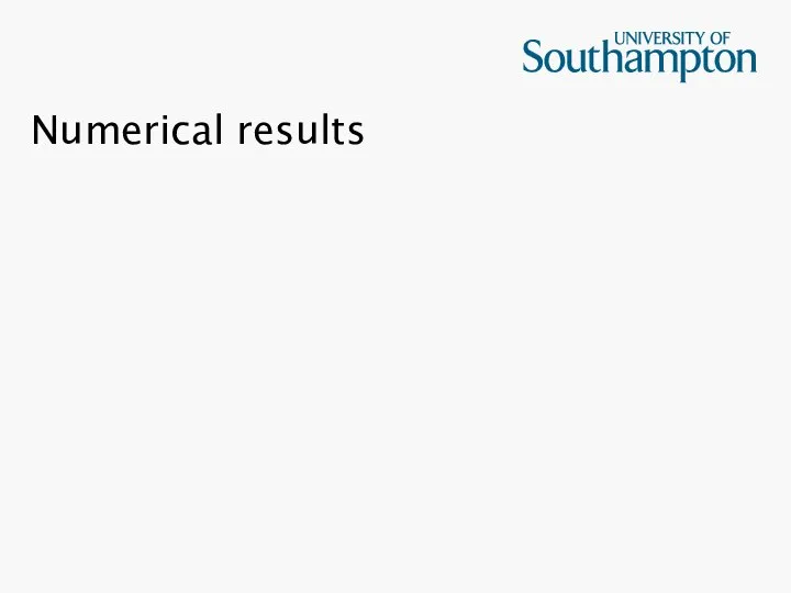 Numerical results