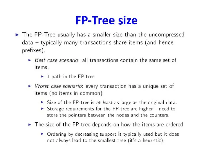 FP-Tree size