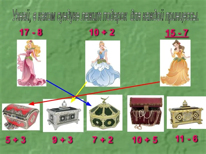 Узнай, в каком сундуке лежит подарок для каждой принцессы. 17 -