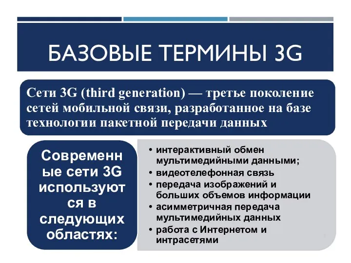 БАЗОВЫЕ ТЕРМИНЫ 3G