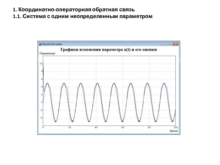 1. Координатно-операторная обратная связь 1.1. Система с одним неопределенным параметром