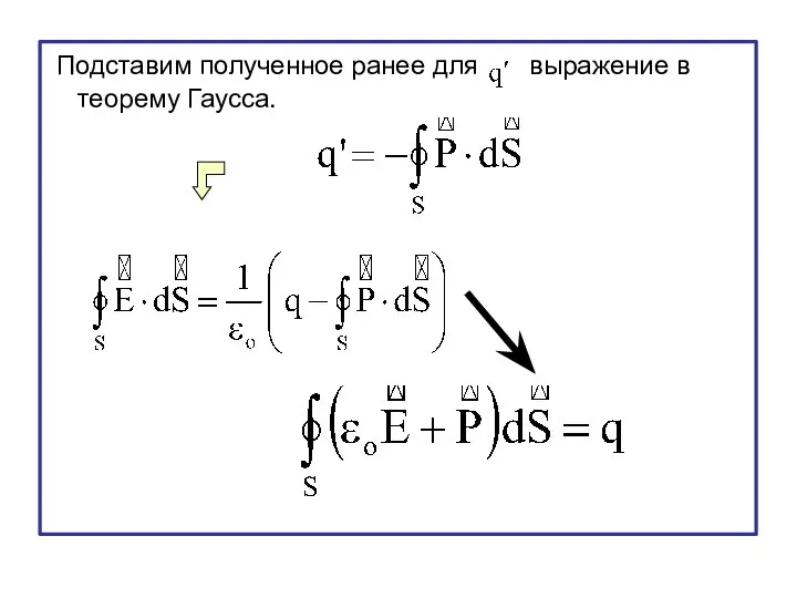 Подставим полученное ранее для выражение в теорему Гаусса.