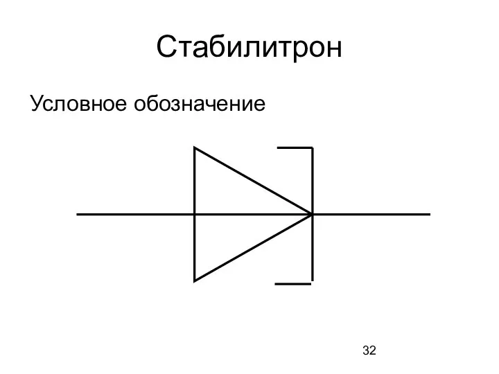 Стабилитрон Условное обозначение