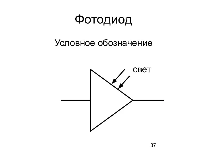 Фотодиод Условное обозначение свет