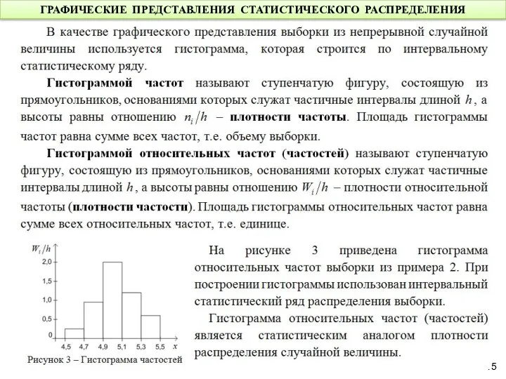 ГРАФИЧЕСКИЕ ПРЕДСТАВЛЕНИЯ СТАТИСТИЧЕСКОГО РАСПРЕДЕЛЕНИЯ