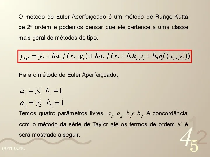 O método de Euler Aperfeiçoado é um método de Runge-Kutta de