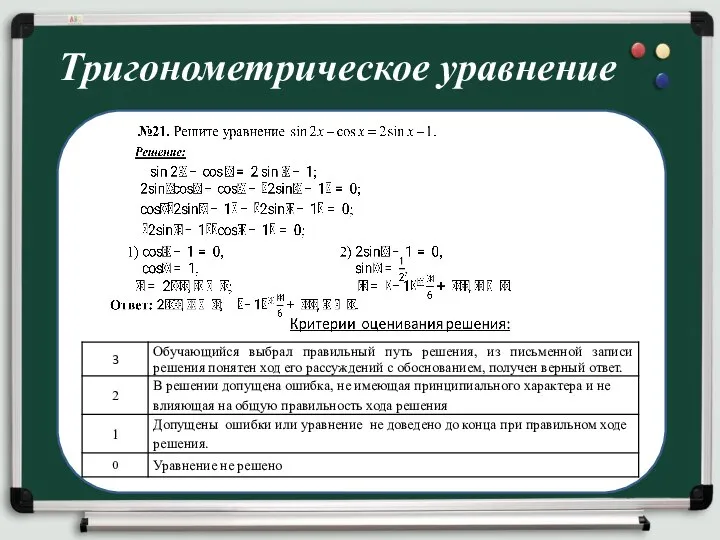 Тригонометрическое уравнение