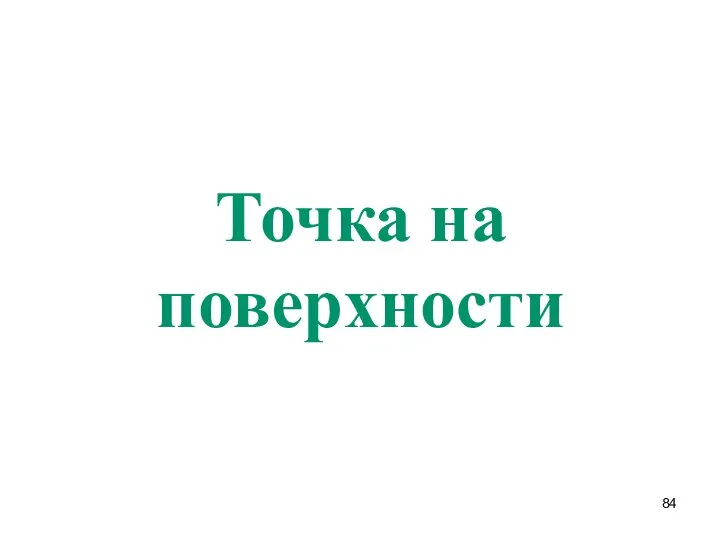 Точка на поверхности