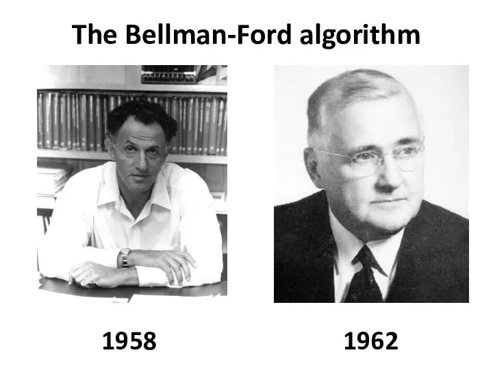 The Bellman-Ford algorithm 1958 1962