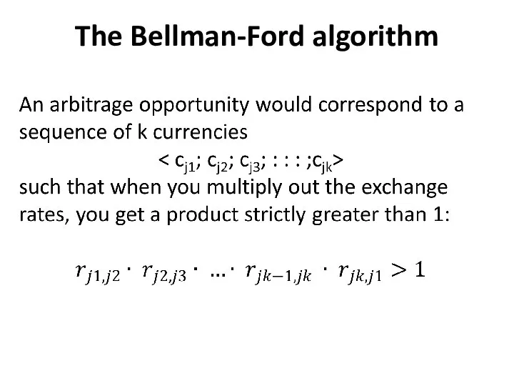 The Bellman-Ford algorithm