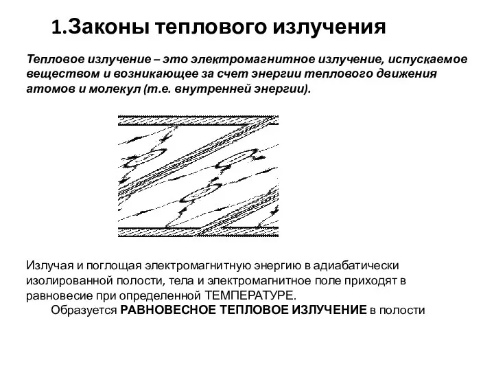 Тепловое излучение – это электромагнитное излучение, испускаемое веществом и возникающее за