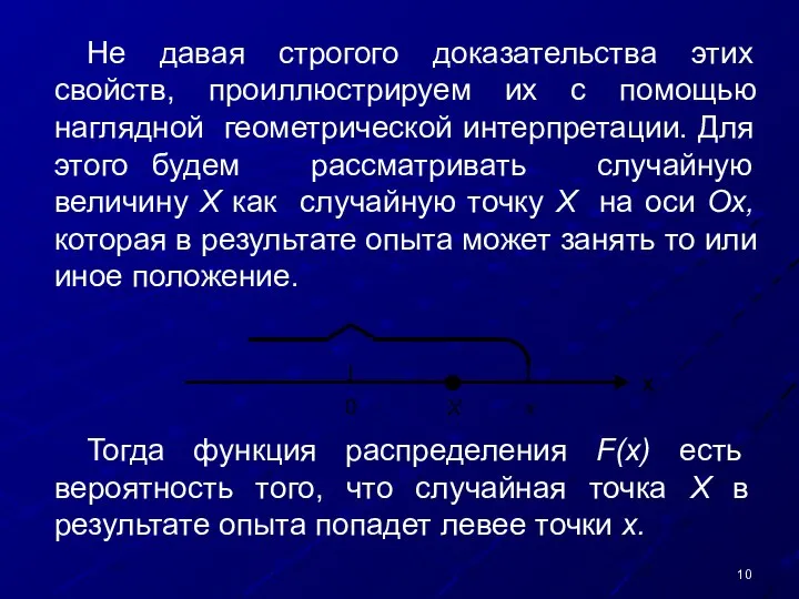 Не давая строгого доказательства этих свойств, проиллюстрируем их с помощью наглядной