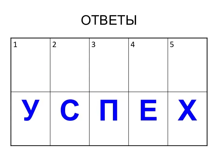 ОТВЕТЫ