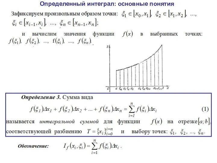 Определенный интеграл: основные понятия