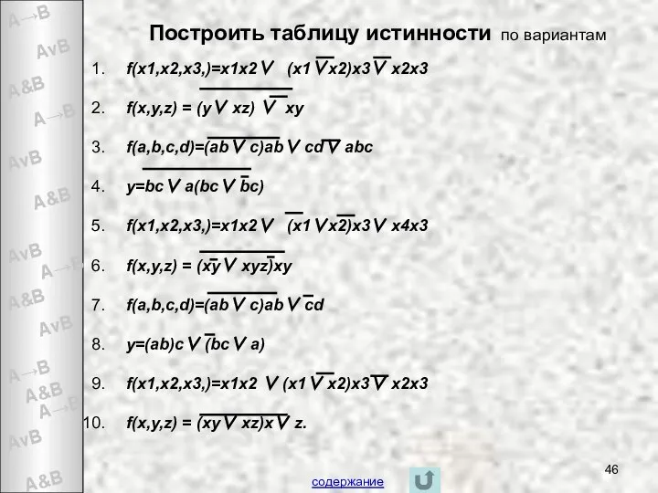 Построить таблицу истинности по вариантам f(x1,x2,x3,)=x1x2∨ (x1∨x2)x3∨ x2x3 f(x,y,z) = (y∨