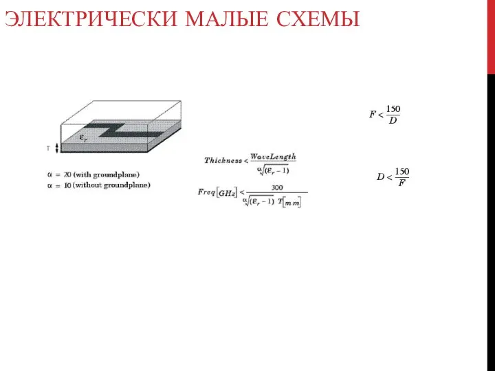 ЭЛЕКТРИЧЕСКИ МАЛЫЕ СХЕМЫ