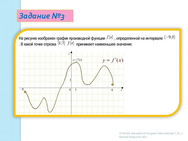 Задание №3 Учитель высшей категории Сильченкова С.Н., г.Белый Тверской обл.