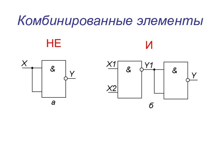 Комбинированные элементы НЕ И