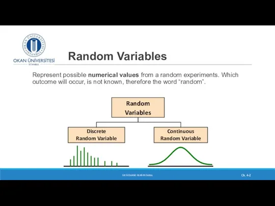 Random Variables Represent possible numerical values from a random experiments. Which