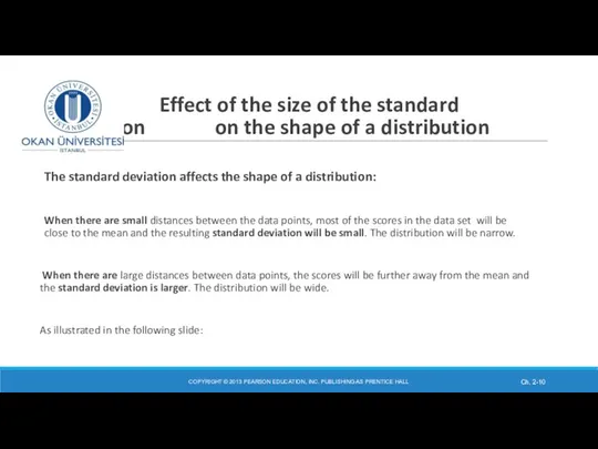 Effect of the size of the standard deviation on the shape