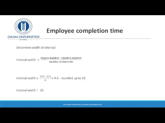 Employee completion time DR SUSANNE HANSEN SARAL, SUSANNE.SARAL@GMAIL.COM