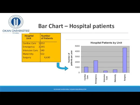 Bar Chart – Hospital patients DR SUSANNE HANSEN SARAL, SUSANNE.SARAL@GMAIL.COM Hospital