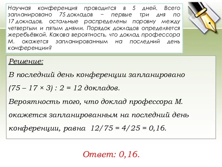 Научная конференция проводится в 5 дней. Всего запланировано 75 докладов −