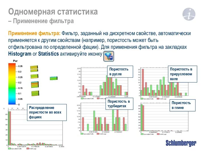 Одномерная статистика – Применение фильтра Применение фильтра: Фильтр, заданный на дискретном