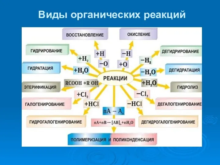 Виды органических реакций