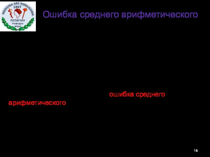 Извлечём из генеральной совокупности N выборок, тогда их средние арифметические сами