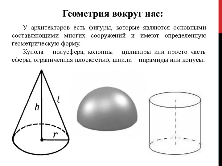 Геометрия вокруг нас: У архитекторов есть фигуры, которые являются основными составляющими