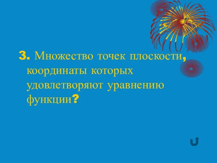 3. Множество точек плоскости, координаты которых удовлетворяют уравнению функции?