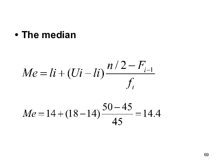 The median