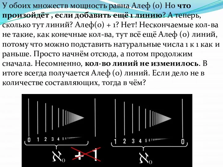 У обоих множеств мощность равна Алеф (0) Но что произойдёт ,