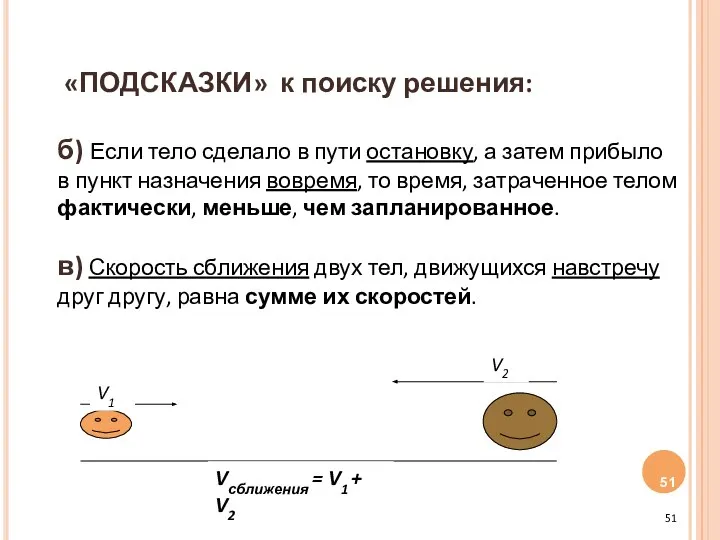 «ПОДСКАЗКИ» к поиску решения: б) Если тело сделало в пути остановку,