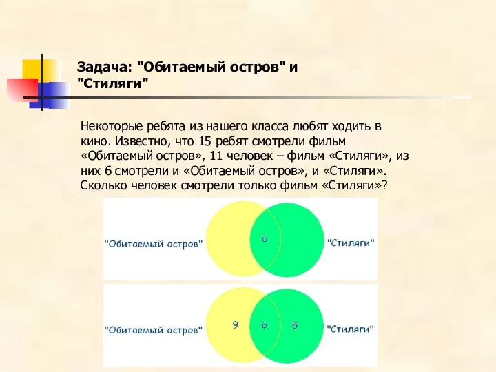 Некоторые ребята из нашего класса любят ходить в кино. Известно, что